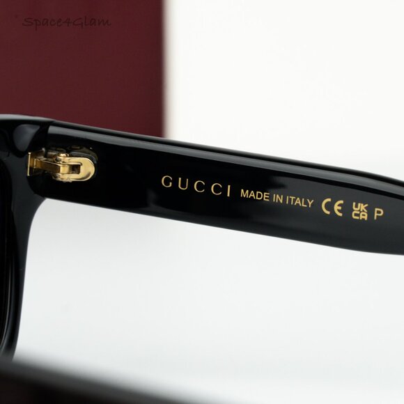 Gucci Men Sunglasses Black Grey Polarized Square GG1857S 005 NEW AUTHENTIC - Picture 8 of 11